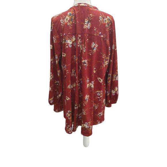 Altar'd State Tunic Mini Dress Keyhole Medium Floral - Picture 3 of 6